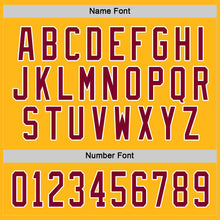 Load image into Gallery viewer, Custom Gold Maroon-White Hockey Jersey