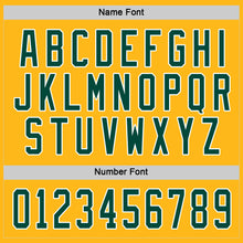 Load image into Gallery viewer, Custom Gold Green-White Hockey Jersey