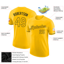 Load image into Gallery viewer, Custom Gold Gold-Black Performance T-Shirt