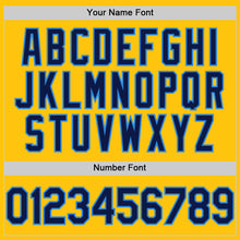 Load image into Gallery viewer, Custom Gold Navy-Powder Blue Performance T-Shirt