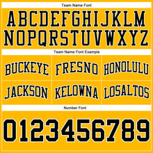 Load image into Gallery viewer, Custom Gold Black-White Authentic Throwback Basketball Shorts