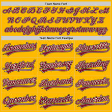 Load image into Gallery viewer, Custom Gold Crimson Cream-Black Authentic Baseball Jersey