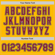 Load image into Gallery viewer, Custom Gold Crimson Cream-Black Authentic Baseball Jersey