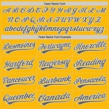 Load image into Gallery viewer, Custom Gold Steel Gray-White Authentic Baseball Jersey