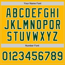 Load image into Gallery viewer, Custom Gold Green-White Authentic Baseball Jersey