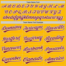 Load image into Gallery viewer, Custom Gold Crimson-White Authentic Baseball Jersey