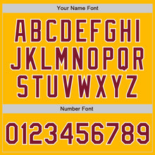 Load image into Gallery viewer, Custom Gold Crimson-White Authentic Baseball Jersey