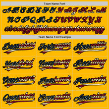 Load image into Gallery viewer, Custom Gold Vintage USA Flag-Black Authentic Baseball Jersey