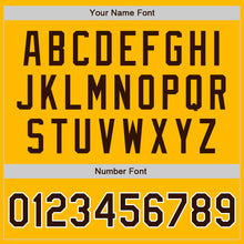 Load image into Gallery viewer, Custom Gold Brown Pinstripe Brown-White Authentic Baseball Jersey