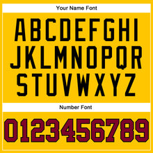 Load image into Gallery viewer, Custom Gold Black Pinstripe Maroon Authentic Basketball Jersey