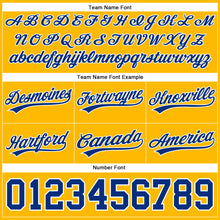 Load image into Gallery viewer, Custom Gold Royal-White Authentic Throwback Basketball Shorts