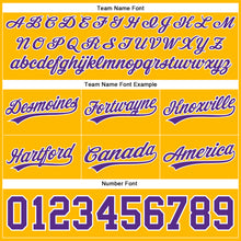 Load image into Gallery viewer, Custom Gold Purple-White Authentic Throwback Basketball Shorts