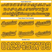 Load image into Gallery viewer, Custom Gold Black Authentic Throwback Basketball Shorts