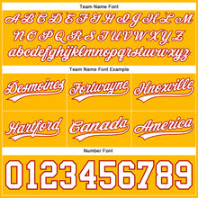 Load image into Gallery viewer, Custom Gold White-Red Authentic Basketball Shorts