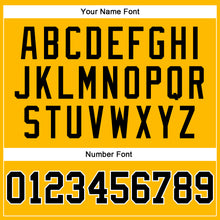 Load image into Gallery viewer, Custom Gold Black-White Authentic Throwback Basketball Jersey