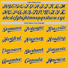 Load image into Gallery viewer, Custom Gold Black-White Authentic Baseball Jersey