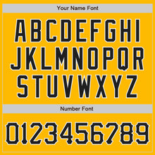 Load image into Gallery viewer, Custom Gold Black-White Authentic Baseball Jersey