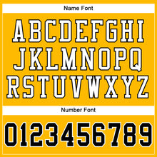 Load image into Gallery viewer, Custom Gold Black-White Mesh Authentic Football Jersey