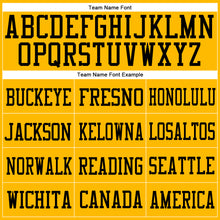 Load image into Gallery viewer, Custom Gold Purple-Black Mesh Authentic Football Jersey