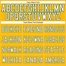 Load image into Gallery viewer, Custom Gold Green-White Mesh Authentic Football Jersey