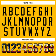 Load image into Gallery viewer, Custom Gold Vintage USA Flag Black-Crimson Hockey Lace Neck Jersey