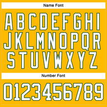 Load image into Gallery viewer, Custom Gold White-Green Hockey Lace Neck Jersey