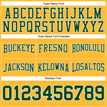 Load image into Gallery viewer, Custom Stitched Gold Green-White Football Pullover Sweatshirt Hoodie