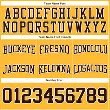 Load image into Gallery viewer, Custom Stitched Gold Brown-White Football Pullover Sweatshirt Hoodie