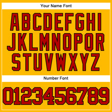 Load image into Gallery viewer, Custom Gold Red-Black Authentic Baseball Jersey