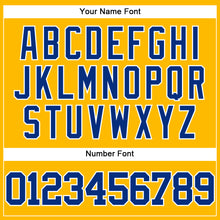 Load image into Gallery viewer, Custom Gold Royal-White Authentic Baseball Jersey