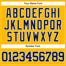 Load image into Gallery viewer, Custom Gold Navy-White Authentic Baseball Jersey