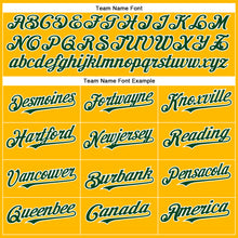 Load image into Gallery viewer, Custom Gold Green-White Authentic Baseball Jersey