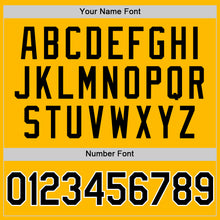 Load image into Gallery viewer, Custom Gold Black-White Authentic Throwback Baseball Jersey