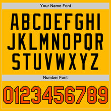 Load image into Gallery viewer, Custom Gold Orange-Black Authentic Throwback Baseball Jersey