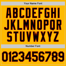 Load image into Gallery viewer, Custom Gold Black-Red Authentic Throwback Baseball Jersey