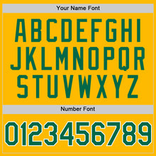 Load image into Gallery viewer, Custom Gold Kelly Green-White Authentic Throwback Baseball Jersey