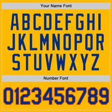 Load image into Gallery viewer, Custom Gold Royal-Orange Authentic Throwback Baseball Jersey