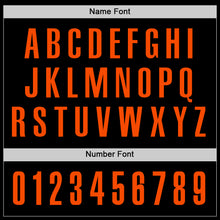 Load image into Gallery viewer, Custom Black Orange Performance Golf Polo Shirt