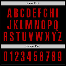 Load image into Gallery viewer, Custom Black Red Performance Golf Polo Shirt