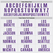 Load image into Gallery viewer, Custom White Purple Performance Golf Polo Shirt