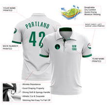 Load image into Gallery viewer, Custom White Kelly Green Performance Golf Polo Shirt