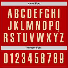 Load image into Gallery viewer, Custom Red Cream Performance Golf Polo Shirt