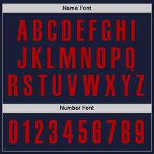 Load image into Gallery viewer, Custom Navy Red Performance Golf Polo Shirt