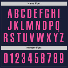 Load image into Gallery viewer, Custom Navy Pink Performance Golf Polo Shirt