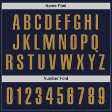 Load image into Gallery viewer, Custom Navy Old Gold Performance Golf Polo Shirt