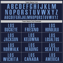 Load image into Gallery viewer, Custom Navy Light Blue Performance Golf Polo Shirt