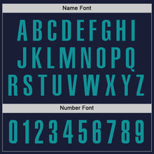 Load image into Gallery viewer, Custom Navy Aqua Performance Golf Polo Shirt