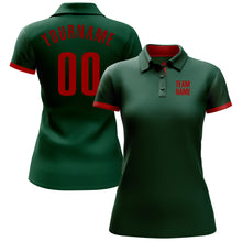 Load image into Gallery viewer, Custom Green Red Performance Golf Polo Shirt