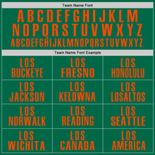 Load image into Gallery viewer, Custom Kelly Green Orange Performance Golf Polo Shirt