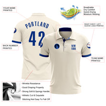 Load image into Gallery viewer, Custom Cream Royal Performance Golf Polo Shirt